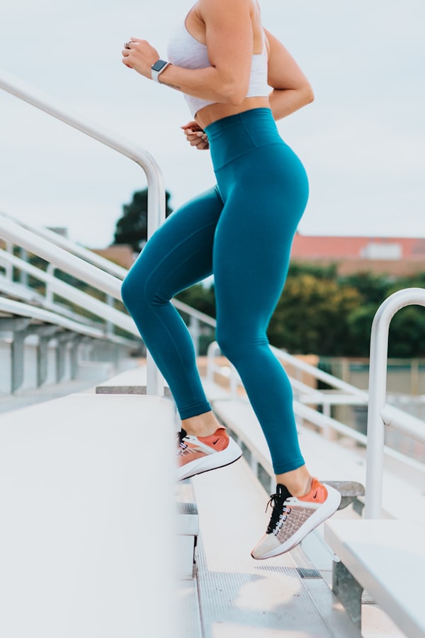 Runner on outdoor path in natural setting